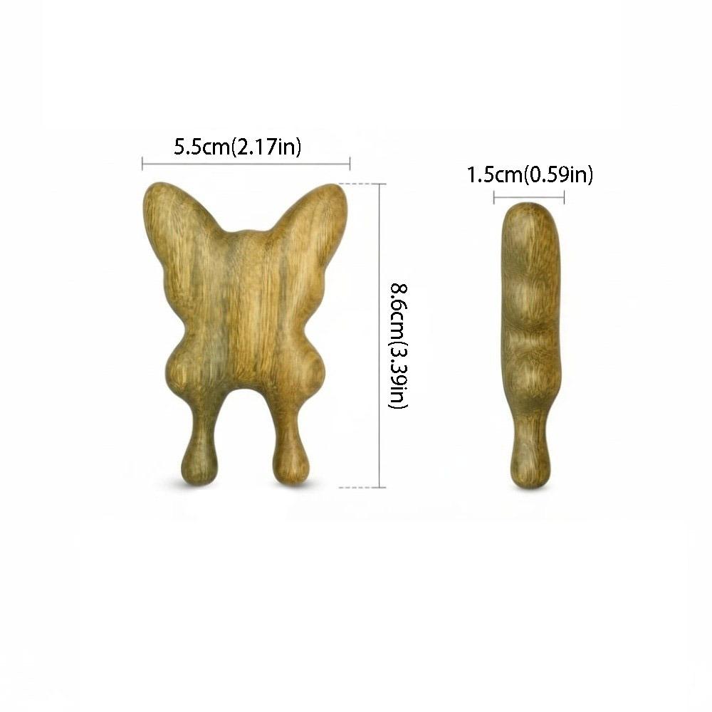 Solid Wood Gua Sha Tool Hand Polished Butterfly Gua Sha Beauty Massager Skin Massager Nose