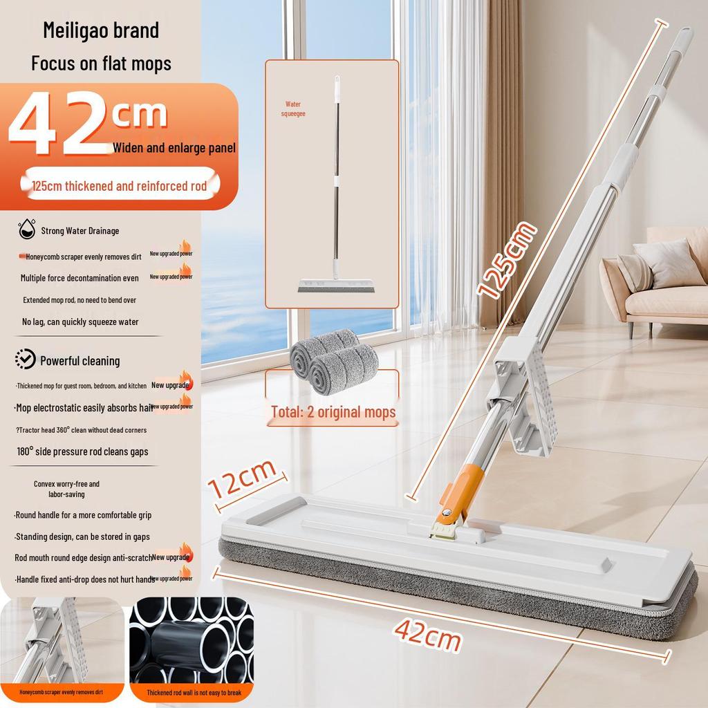 Dual-Use Flat Mop 2025: Wet/Dry Hands-Free Cleaning