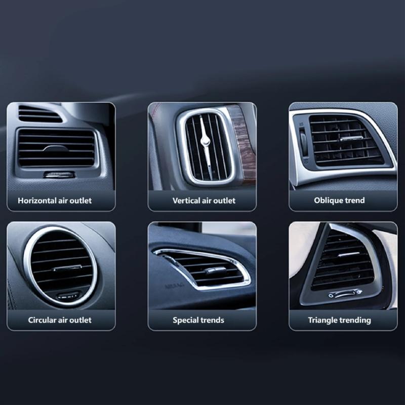 Adjustable Car Air Vent Phone Mount Magnetic Semiconductor Cooling 3 Speed Power Control for 4-7Inch Smartphones