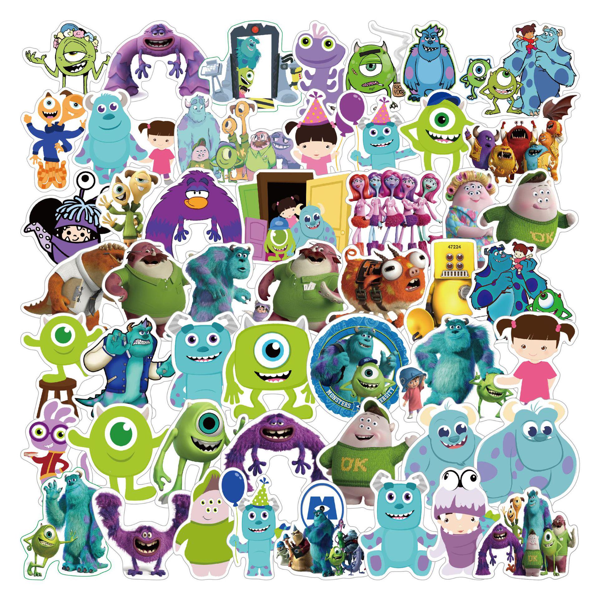 50-Piece Monsters University Waterproof Sticker Set for Kids 5-6CM