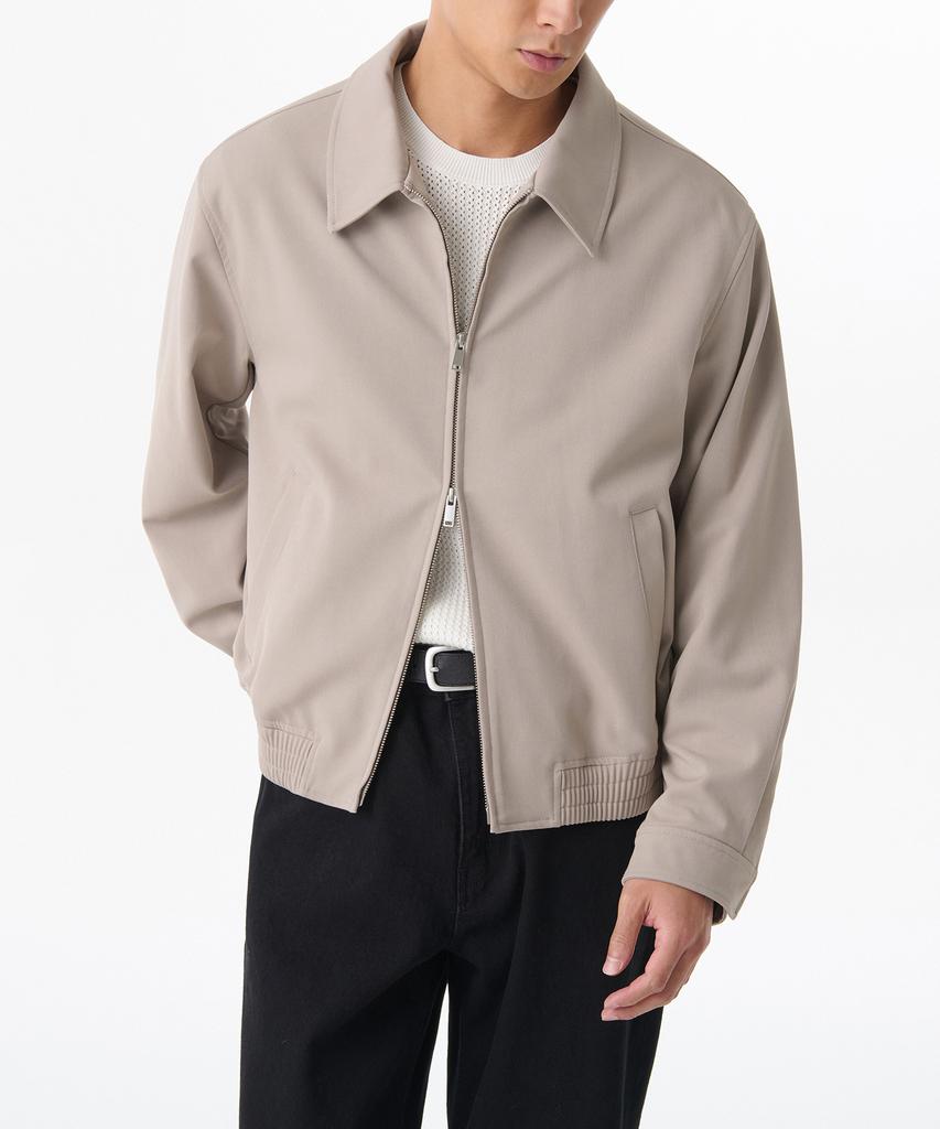 Musinsa Standard Relaxed Minimal Blouson Jacket [Light Beige]