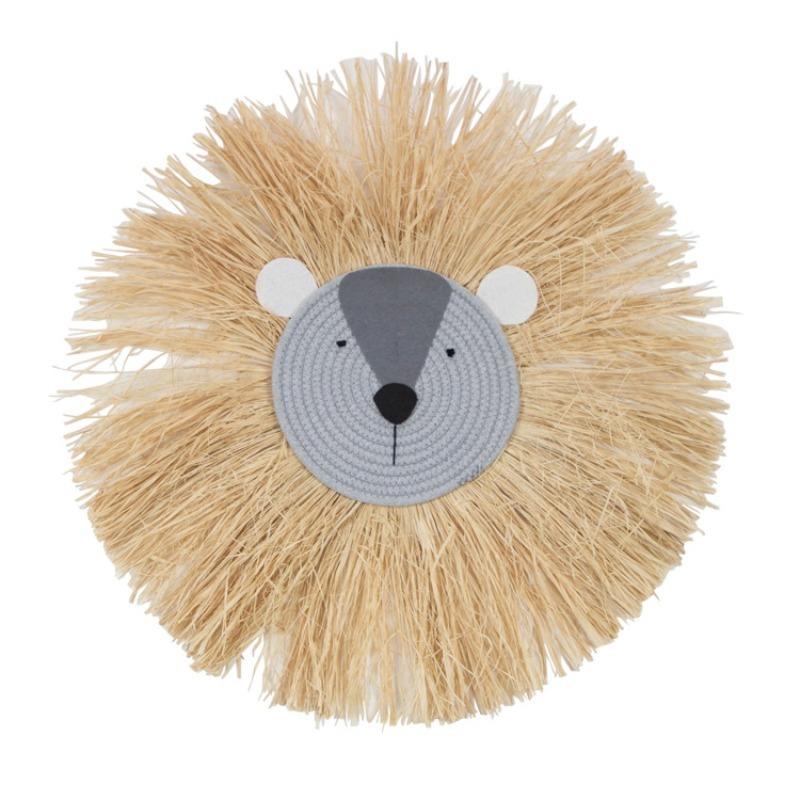 Cute Cartoon Animal Wall Decor Hand Woven Animal Ornaments Wall Hang Boys Girls New Years Christmas Room Toy Gifts Supplies
