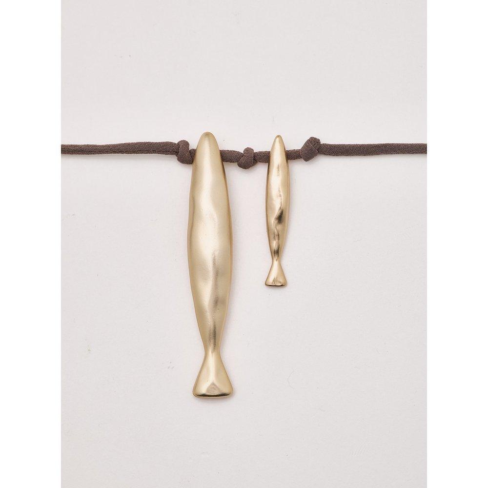 Silk Cord Necklace with Fish 04602615303