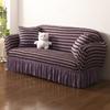 Thick Elastic Bubble Gauze Sofa Cover with Lace Full Wrap Slip Proof for Chaise Lounge Sectional Sofa