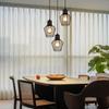 Pendant Lamp - NETTLIFE - 3 Round Bulbs - E27 - Black Metal Lampshade - Scandinavian Style