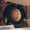 2D Flat - 2D Flat - 2D Flat Print 1pc Tapestry Celestial Love Tapestry Cosmic Sun Moon Art Wall Hanging Tapestry for Living Room Bedroom Apartment Dec