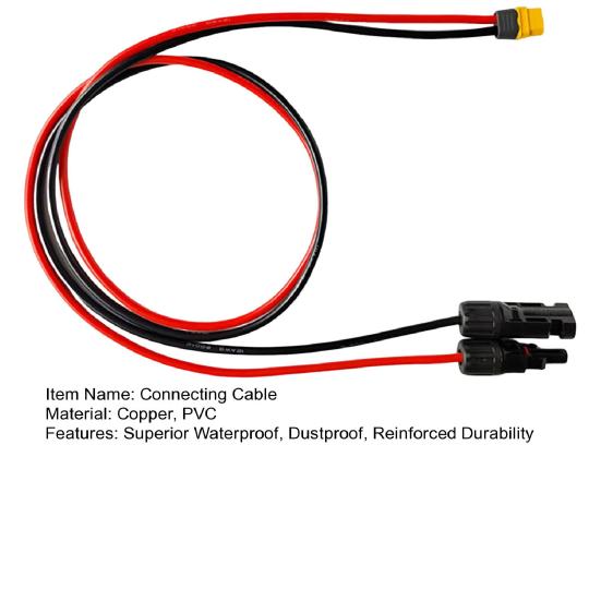 to Solar Panel Extension Cable Waterproof Dustproof IP68 Connector Adapter 600V Flame