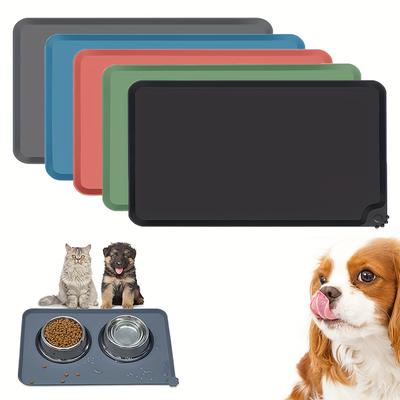 Silikon Haustierfuttermatte für Hunde und Katzen, Rutschfeste Wasserdichte Fressunterlage, Leicht zu Reinigen, Langlebige Kleintiernapfmatte