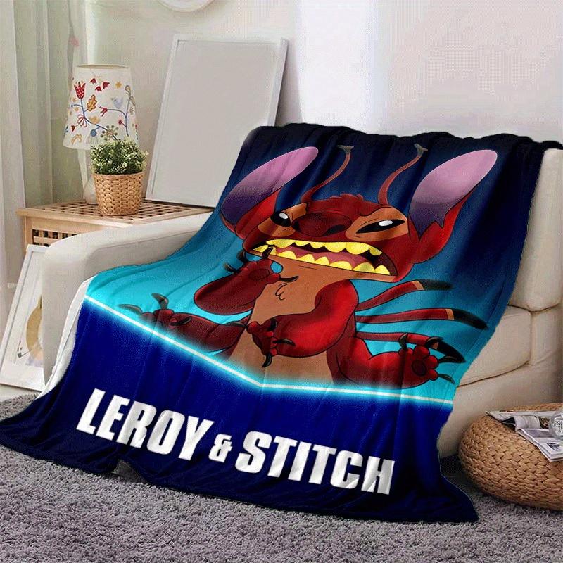 1pc Stitch Printing Blanket - Soft, All-Season Throw for Living Room, Bedroom,Personalized Gift with Adorable Cartoon Design