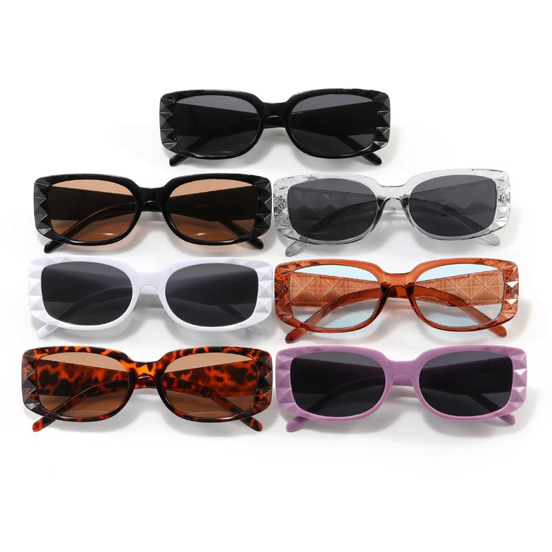 3PCS Óculos de Sol Quadrados da Moda Femininos Y2K Hip Hop Férias Praia Festa Decoração Óculos Masculinos