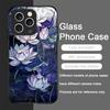 Custodia per Telefono in Vetro Temperato Fiore di Orchidea Loto Fioritura Petali Grandi per IPhone 17 16 Pro Max 15 14 13 12 Mini 11 X XS Plus Copertura