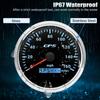 110mm GPS Speedometer 160MPH 0~8000rpm Tachometer Meter 7 Color 52mm Fuel Level Water Temp Oil Press Volt Sensor Kit 6 Gauge Set