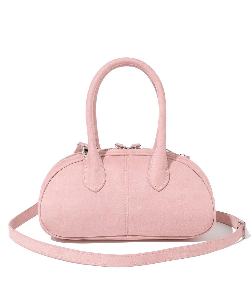 Covernat Woman Clover Heart Classic Suede Tote Bag Pink