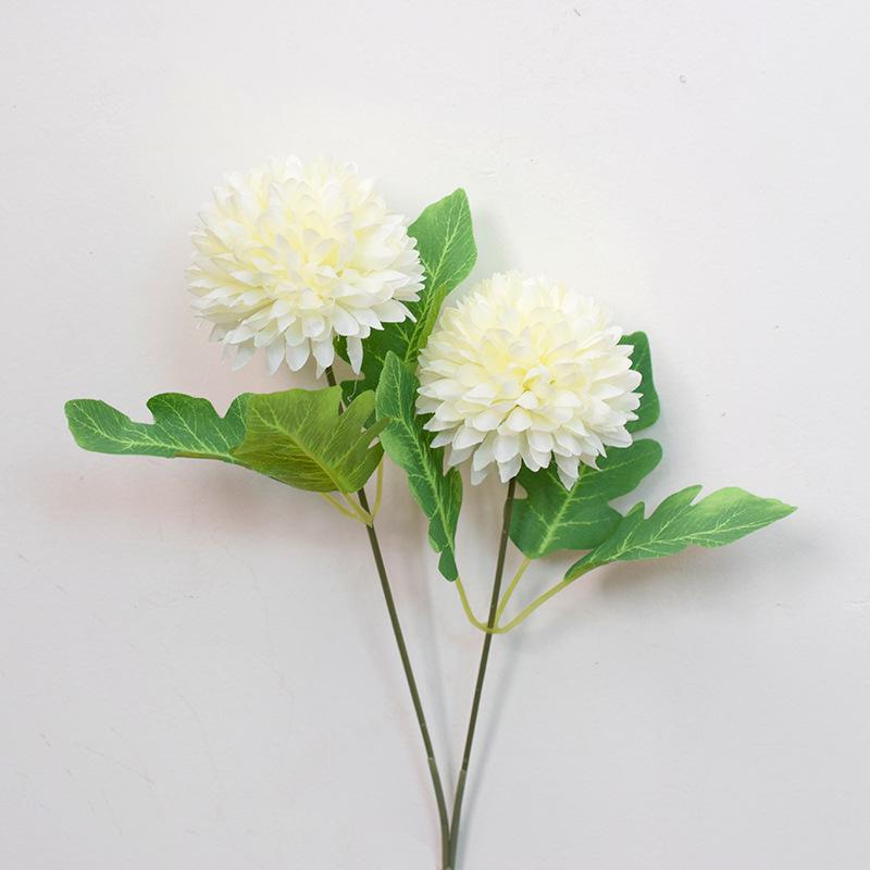 Hydrangea & Dandelion Artificial Bouquet with Hyacinth Double Heads - Decorative Flower Arrangement