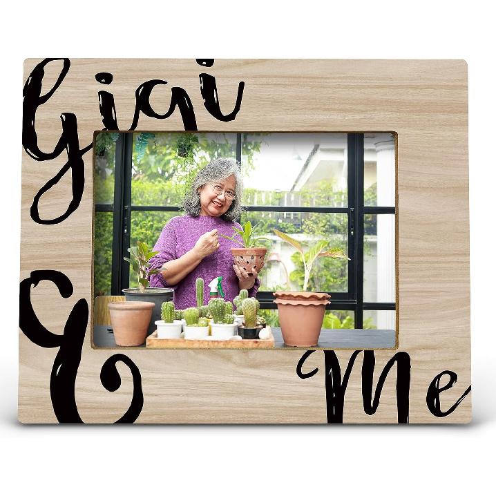 FONDCANYON Gigi and Me Picture Frame - Gigi Gifts for Mother s Day, Birthday - Rustic Grandma and Me Photo Frames (5x7 Inch)