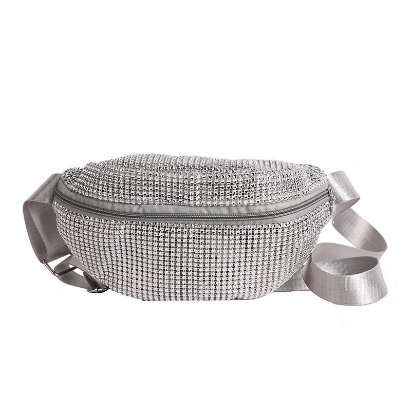 2025 Sommer neu Koreanische Version ins Trend gewebte Gürteltasche Damenmode schräge Umhängetasche Schulter Brusttasche Diamanttasche