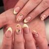 Faux Ongles French Almond Le Fan Jaune avec Design Abeille & Fleur