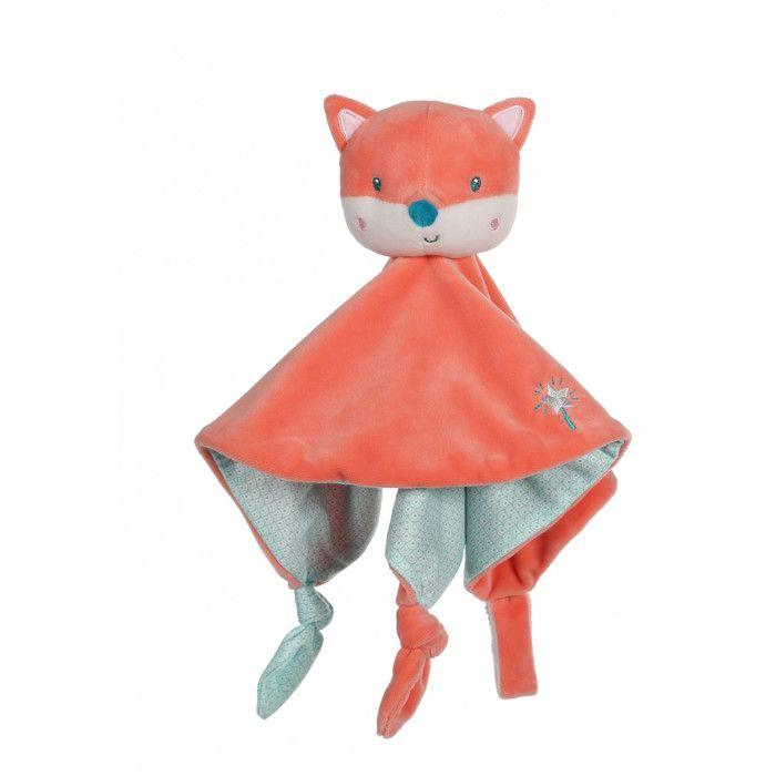 Carré doudou Les p'tits féeriques renard - 24 cm