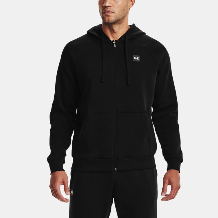 Under Armour Training Fleece Warm Zip-Up Hoodie Men Jackets Black 1357111-001