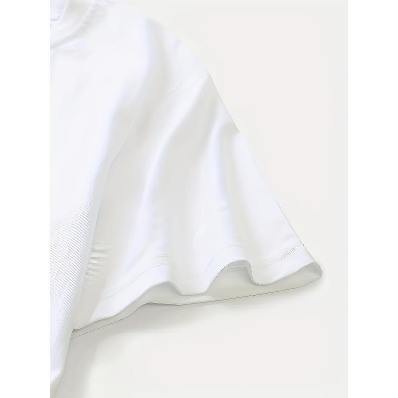 European Size Women's Casual Short Sleeve T-Shirt - Vibrant Hummingbird & Floral Geometric Print, Breathable Round Neck Top for Spring Summer Fall