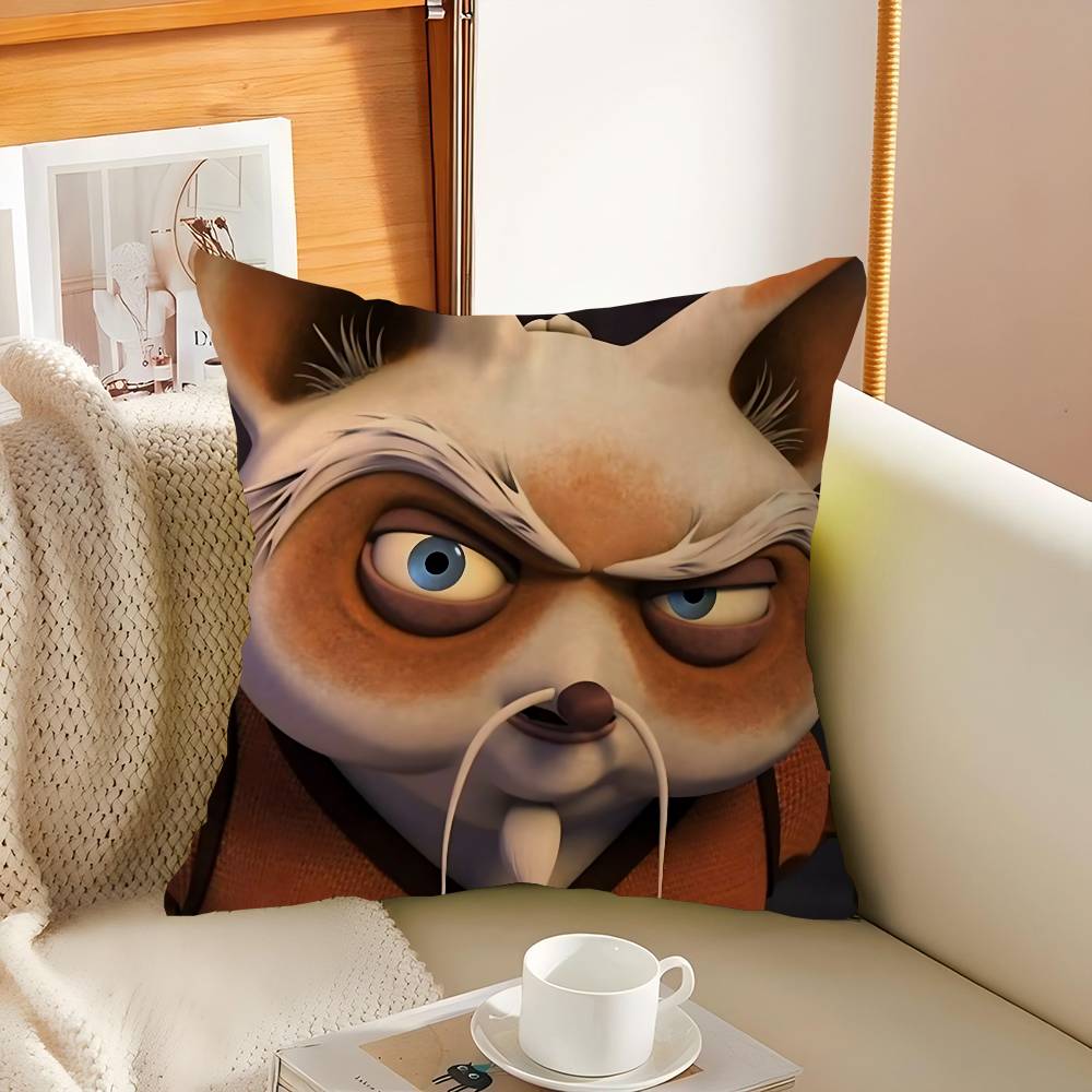Kung Fu Panda Office Cushion Pillowcase Car Cushion Cover45X45CM Lumbar Pillowcase Sofa Pillowcover