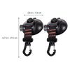 2Pcs Multi Surface Suction Cup Hooks for Glass Mirror Tiles Stainless Steel Plastic Polished Walls Bathroom Shower Kitchen Use