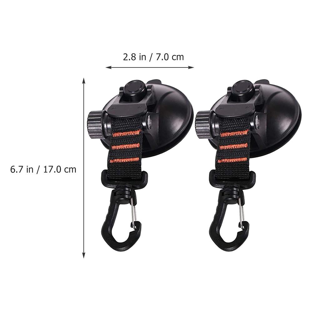 2Pcs Multi Surface Suction Cup Hooks for Glass Mirror Tiles Stainless Steel Plastic Polished Walls Bathroom Shower Kitchen Use