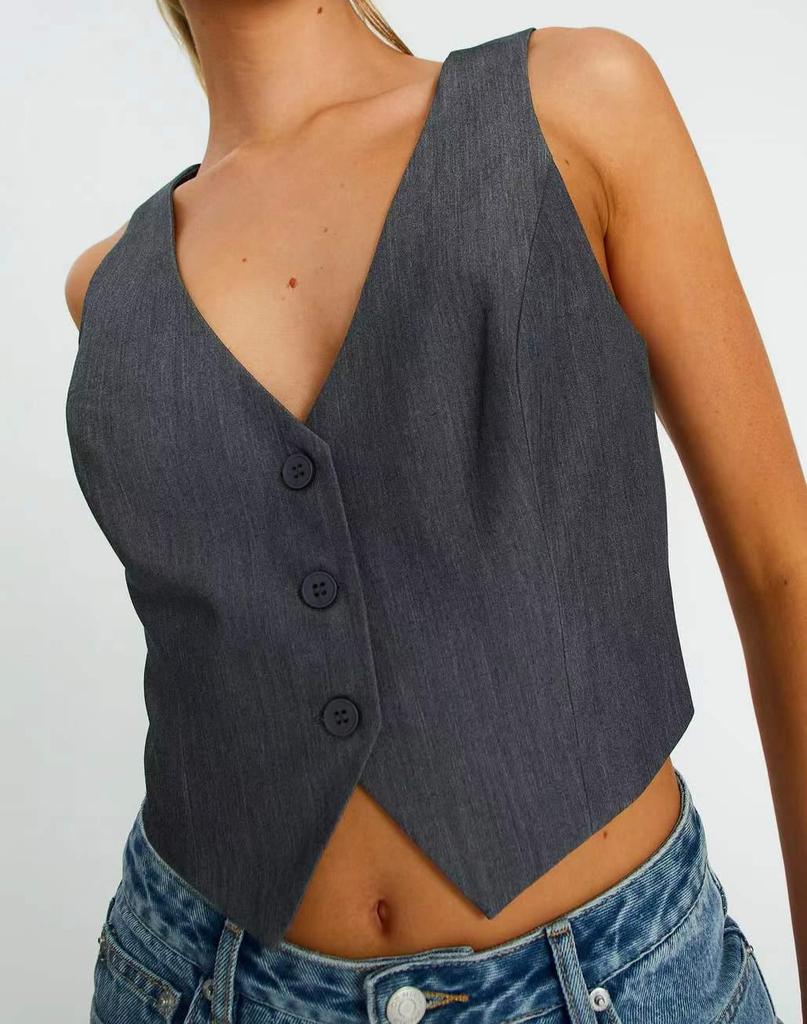 2023 Women's Sleeveless Summer Casual Suit Vest