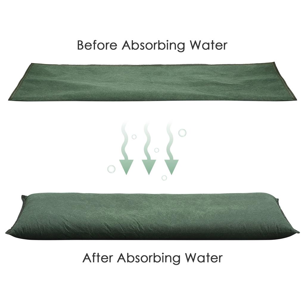 Sandless Sand Bags for Anti Flood Control Water Activated Flood Barriers for Home Door Alternative Sandbag Rain Protection