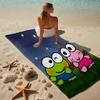 proof beach towel with a Sanrio3 pattern - soft,absorbent,quick-drying,machine washable - perfect for swimming,camping,bathing