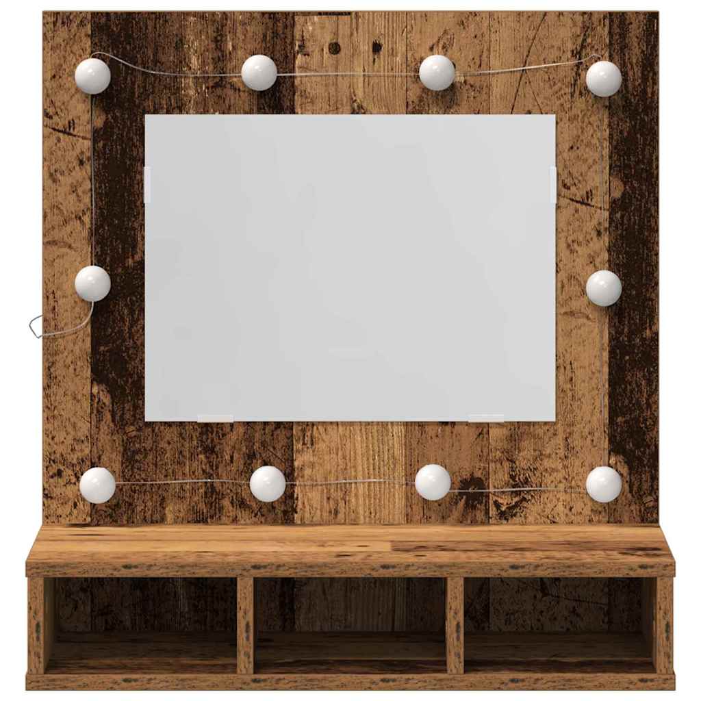 Mirror Cabinet Rustic Wood Look 60 X 31.5 X 62 Cm Engineered Wood