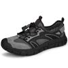 Mesh Shoes Men's 2025 Summer New Hollow Breathable River Walking Shoes Soft Sole Bag Head Non-slip Outdoor Casual Beach Shoes