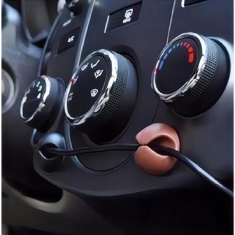 6PCS Car USB Cable Organizer Fixer Self-Adhesive Cable Bracket Cable Clamp Silicone Cable Tie Fixer Car Storage Clip Accessories