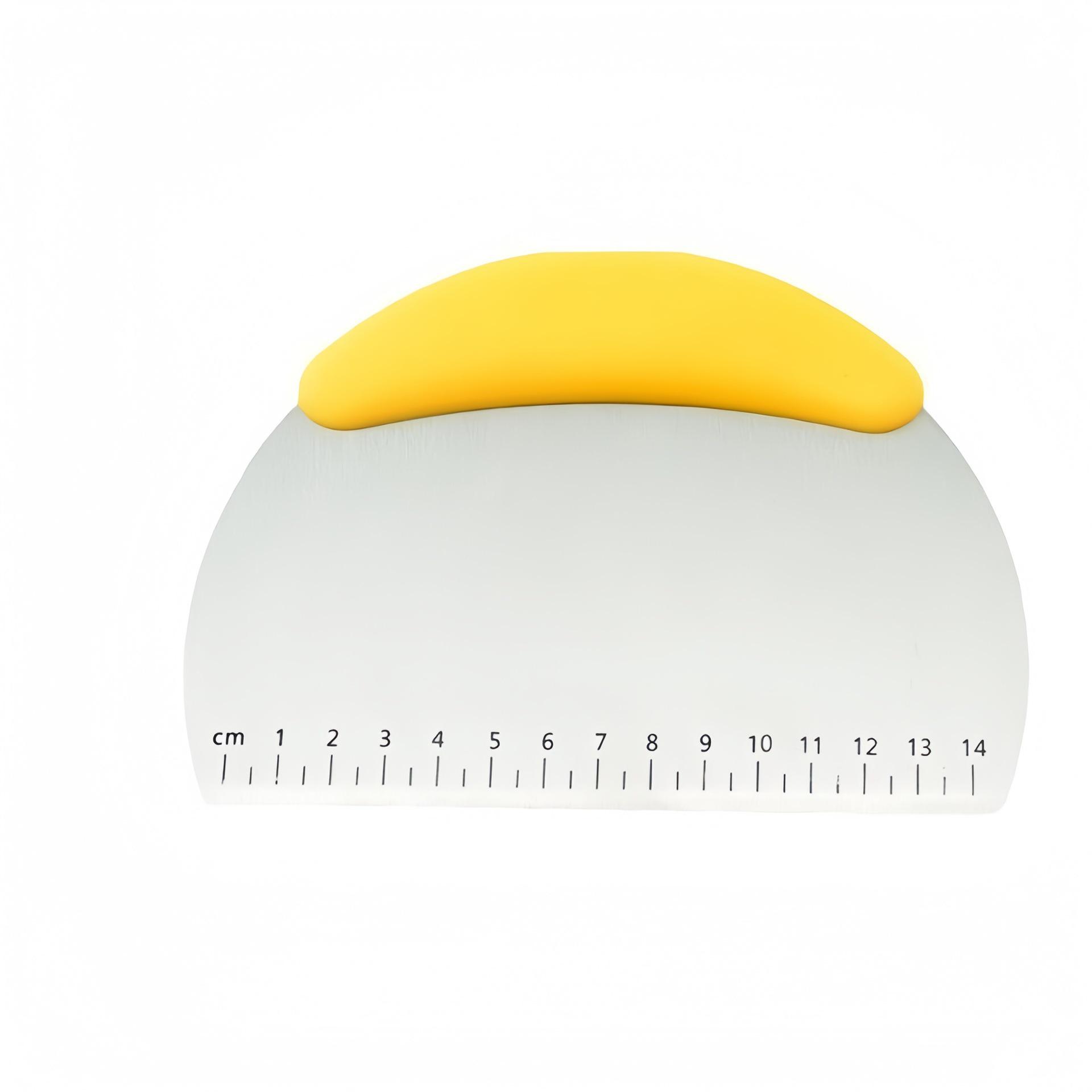 Half-Round Stainless Steel Dough & Cake Scraper with Scale