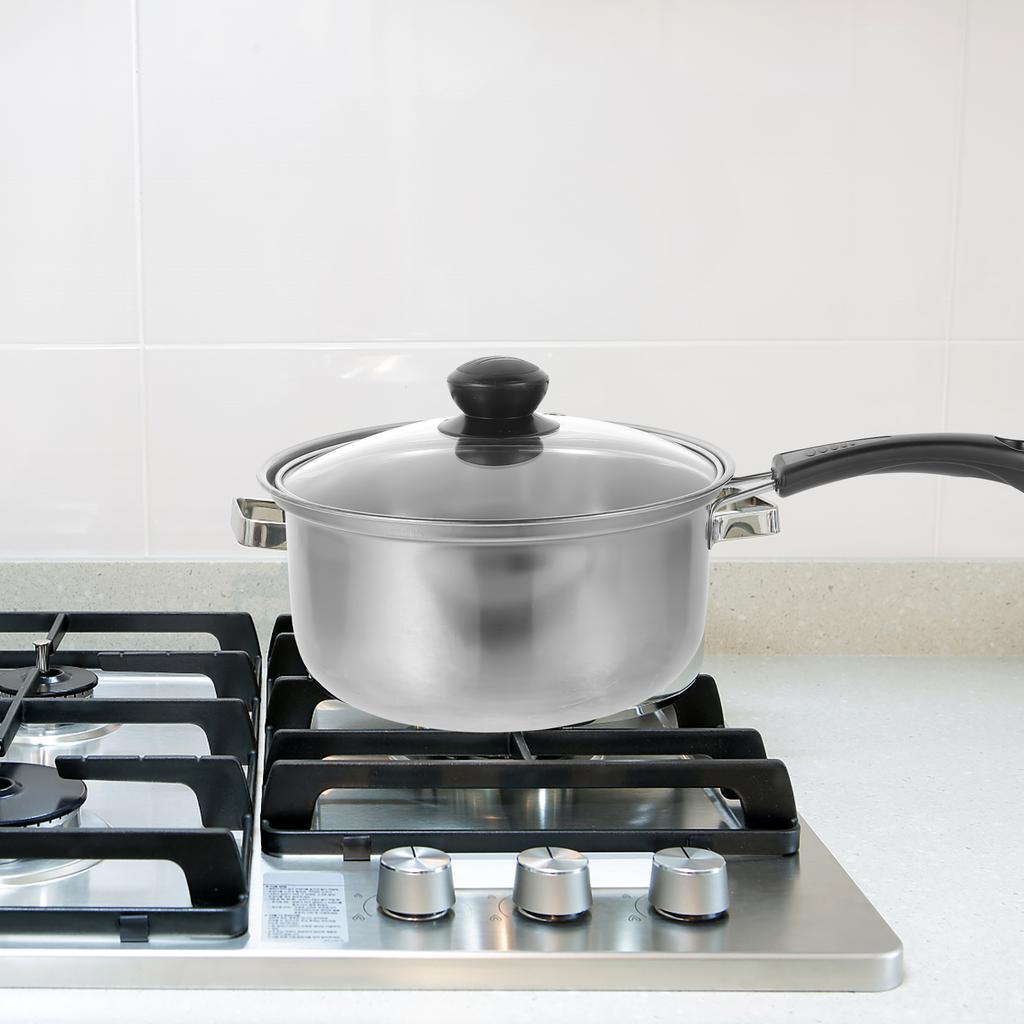 Edelstahl Topf Set Kochtöpfe mit Deckel Bratpfanne Metall 430 Milch Täglichen Gebrauch Suppentopf