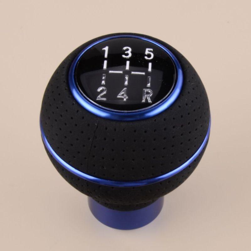 

Blue Car 5 Speed Manual Gear Shift Knob Shifter Lever Stick Round Head Universal