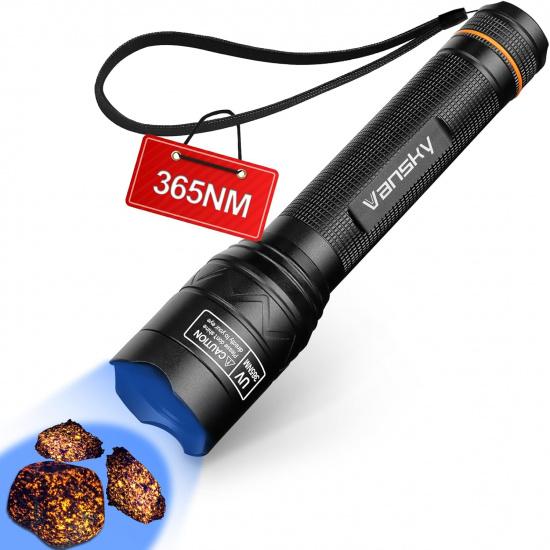 Vansky X7 Pro 365nm UV Light Blacklight Flashlights: LED Black Light Flashlite Professional Ultraviolet Flashlight Pet Urine Detector for Dog Cat,