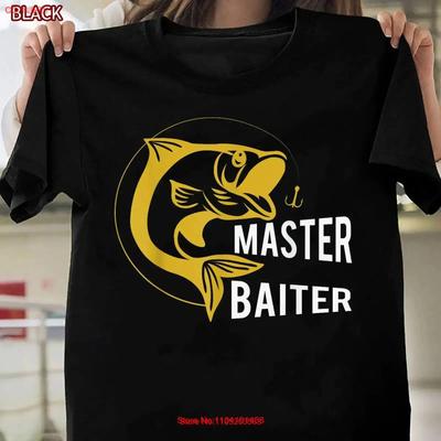 Master Baiter T-Shirt Für Angler Unisex Mit Sinn für Humor Perfekte Idee Vintage Unisex Oberteil Für Den Alltag Vielseitig