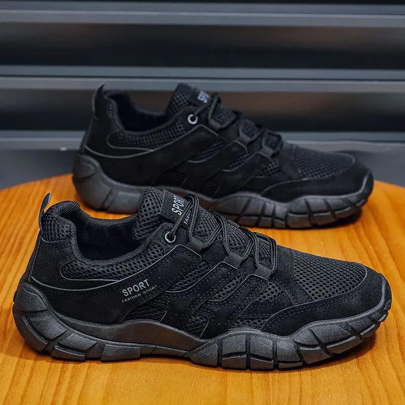 Breathable Man Casual Sneaker Minimalist Miked Colour HikingTrekking Walking Wide Lightweight Comfortable Sports Shoes for Men