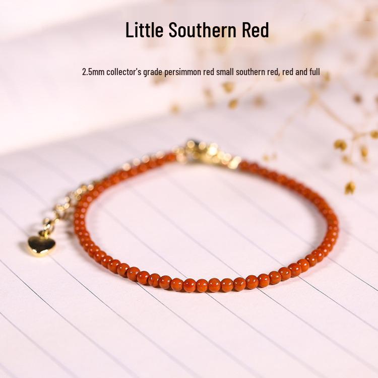 

Nanhong Agate Red String Women s Simple Crystal Bracelet - Delicate Niche Design