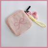 Portable Cute Zero Wallet Bowknot Cosmetic Bag Multifunctional Sanitary Napkin Storage Bag  Women