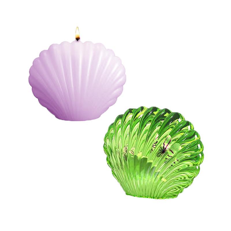 Small/large Fan Shell Silicone Candle Mold DIY Handmade Aromatreatment Gypsum Crafts Resin Soap Making Mold Home Art