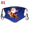 Unisex Fashion Christmas Snowman Printing Mask  Washable Face Mask