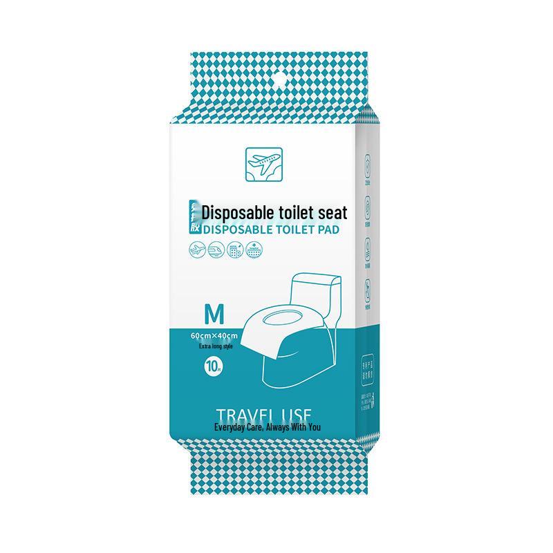 Individually Wrapped No-Peel Disposable Toilet Seat Cover for Travel & Hotel Use