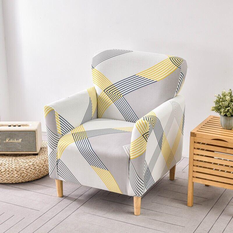 Floral Stretch Chair Cover Sofa Single Armchair Slipcover Highbackrest Protect Living Room Furniture Protector Home Decoration