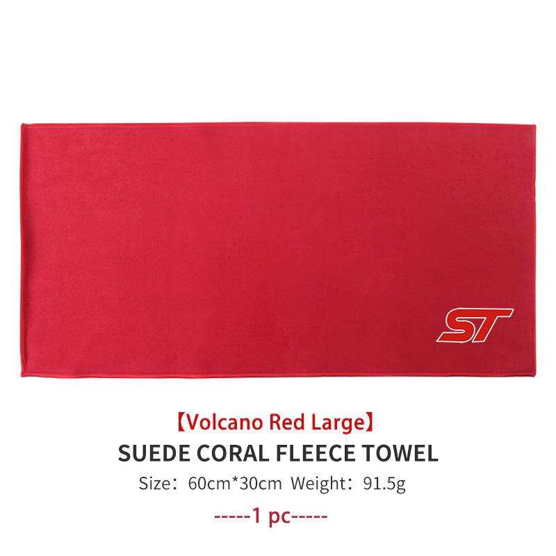 Coral Car Wash Cloth Microfiber Towel Car Cleaning Drying Cloth For Ford ST Racing Performance Focus Mk2 Mk3 MK4 Fiesta Ranger
