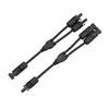 Y Branch Solar Connectors Parallel Cable Adapter 2-Way Solar Cable Connector Self-locking IP67