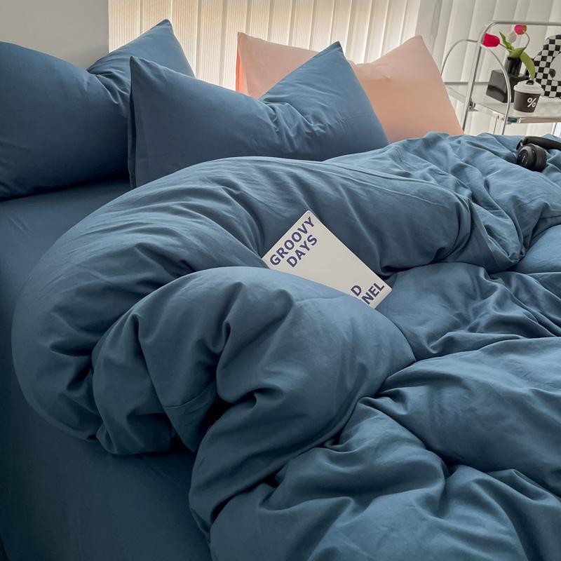 Cozy Bedding Set 3Pcs,1 Duvet Cover with Zipper Closure,2 Pillowcases,Solid Color,Super Soft, Machine Washable, Colorfast