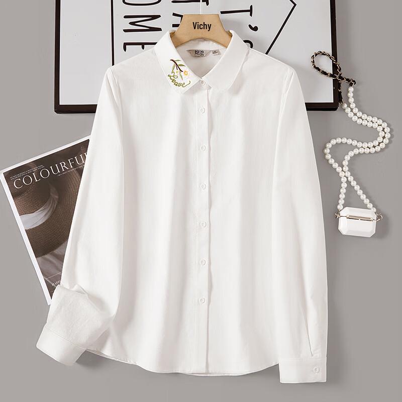 Women's Embroidered Turn-Down Collar Shirt