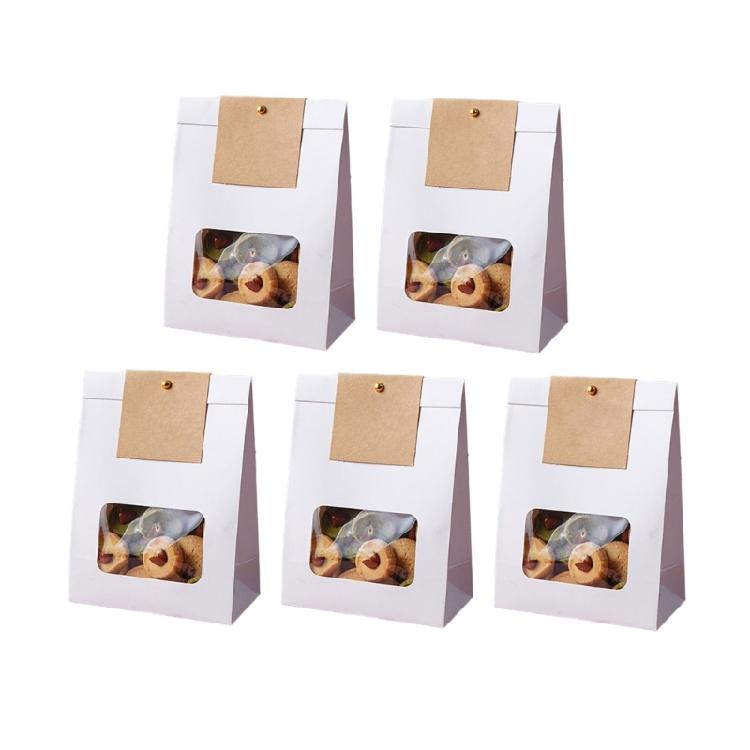 50pcs Food Package Bags Convenient Cookie Bag with Clear Window Food Container